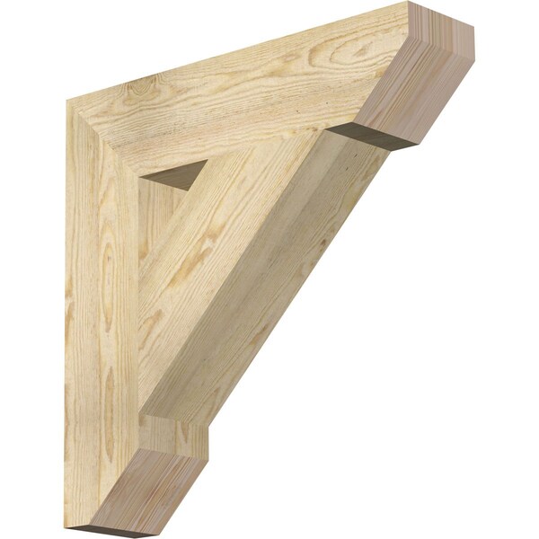 Ekena Millwork Traditional Slat Rough Sawn Bracket, Douglas Fir, 6"W x 26"D x 26"H BKT06X26X26TRA06RDF - main